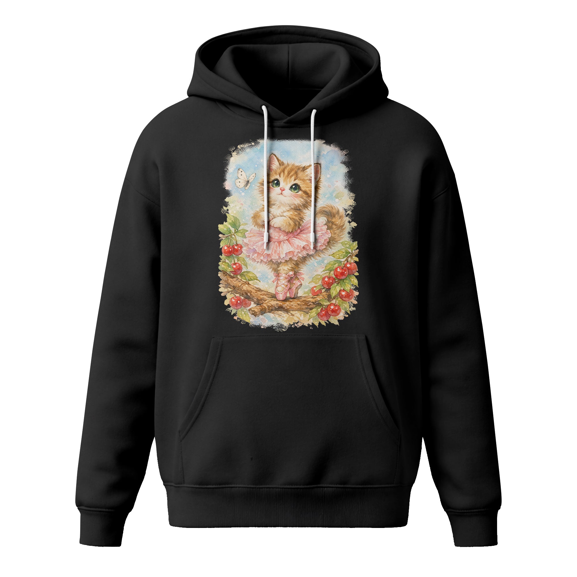 Inspira Paws Vintage Cat Dancing Ballet Hoodie