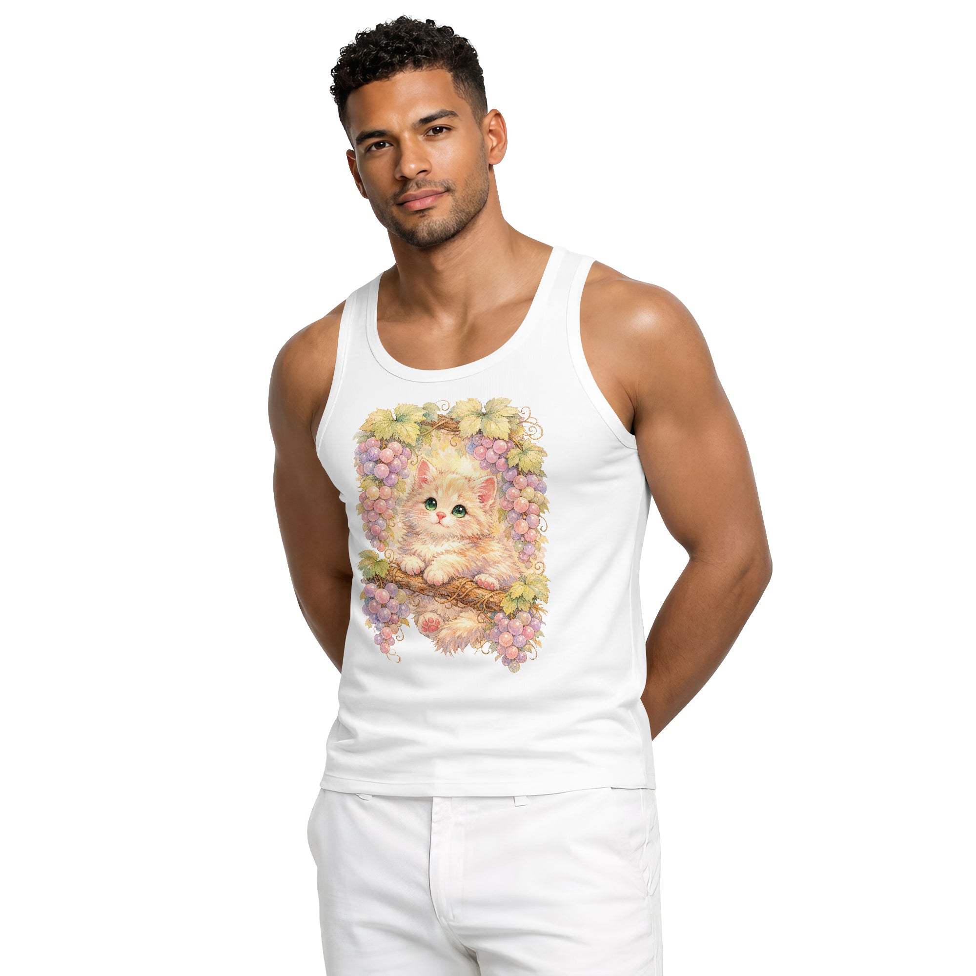 Inspira Paws Grape Cat Sleeveless Tank Top