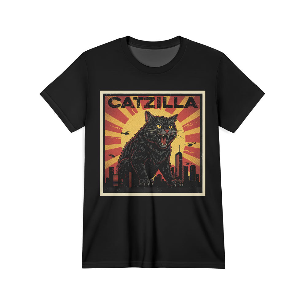 Inspira Paws Catzilla Monster Graphic T-Shirt