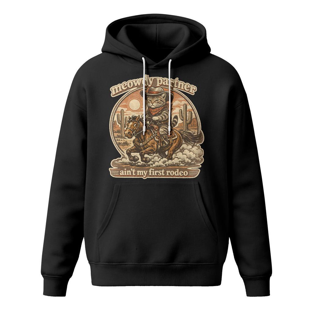 Inspira Paws Cowboy Cat Riding Horse Hoodie