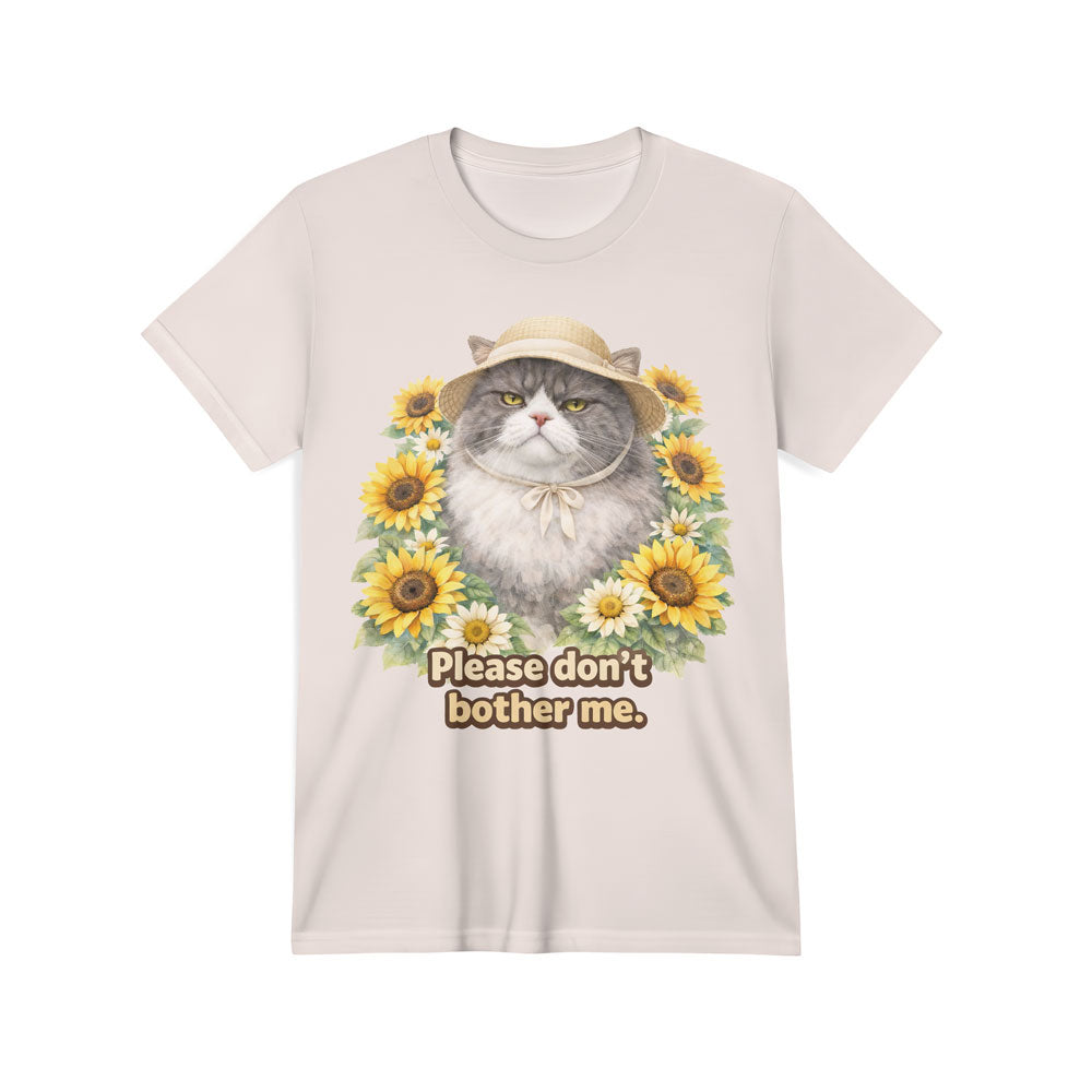 Inspira Paws Sunflower Cat Graphic T-Shirt