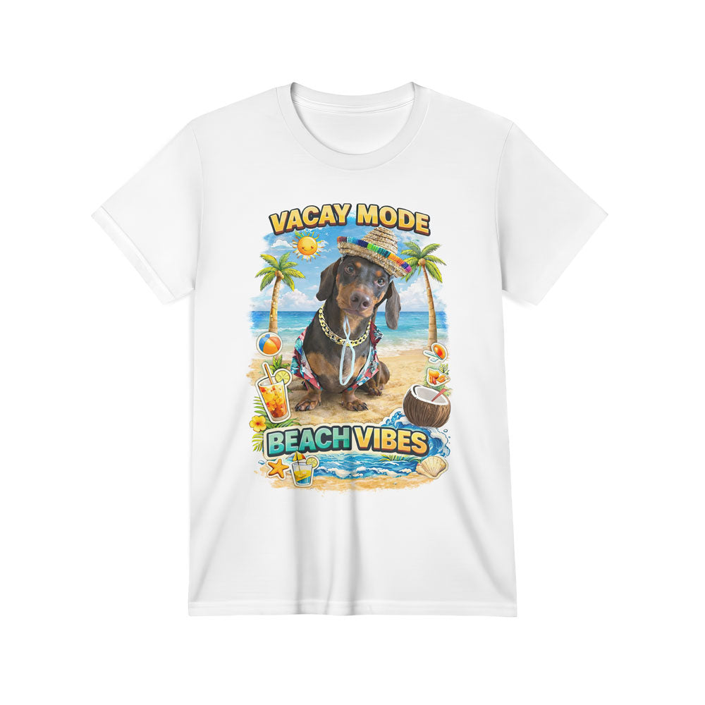Inspira Paws Beach Dog Graphic T-Shirt