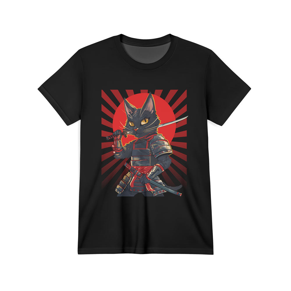 Inspira Paws Samurai Cat Graphic T-Shirt