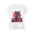 Inspira Paws Samurai Cat Red Kimono Graphic T-Shirt