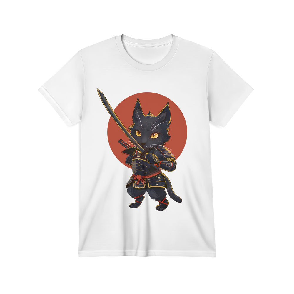 Inspira Paws Samurai Cat Warrior Graphic T-Shirt