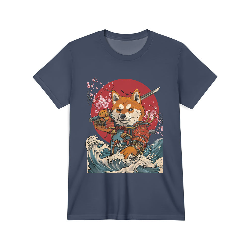 Inspira Paws Shiba Samurai Red Sun Graphic T-Shirt