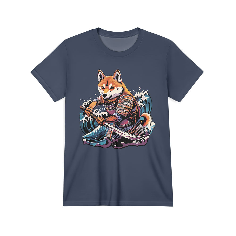Inspira Paws Shiba Samurai Wave Graphic T-Shirt