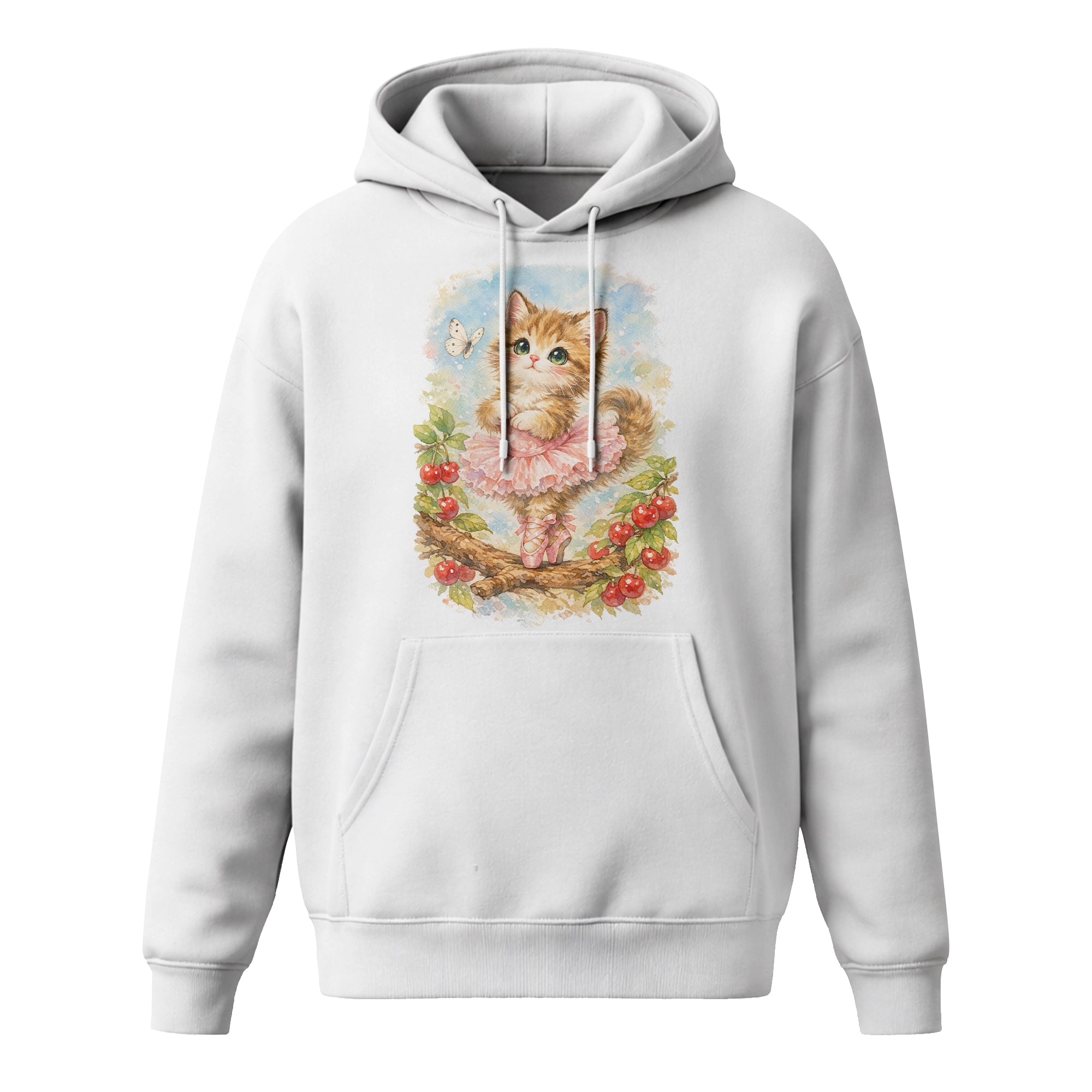 Inspira Paws Vintage Cat Dancing Ballet Hoodie
