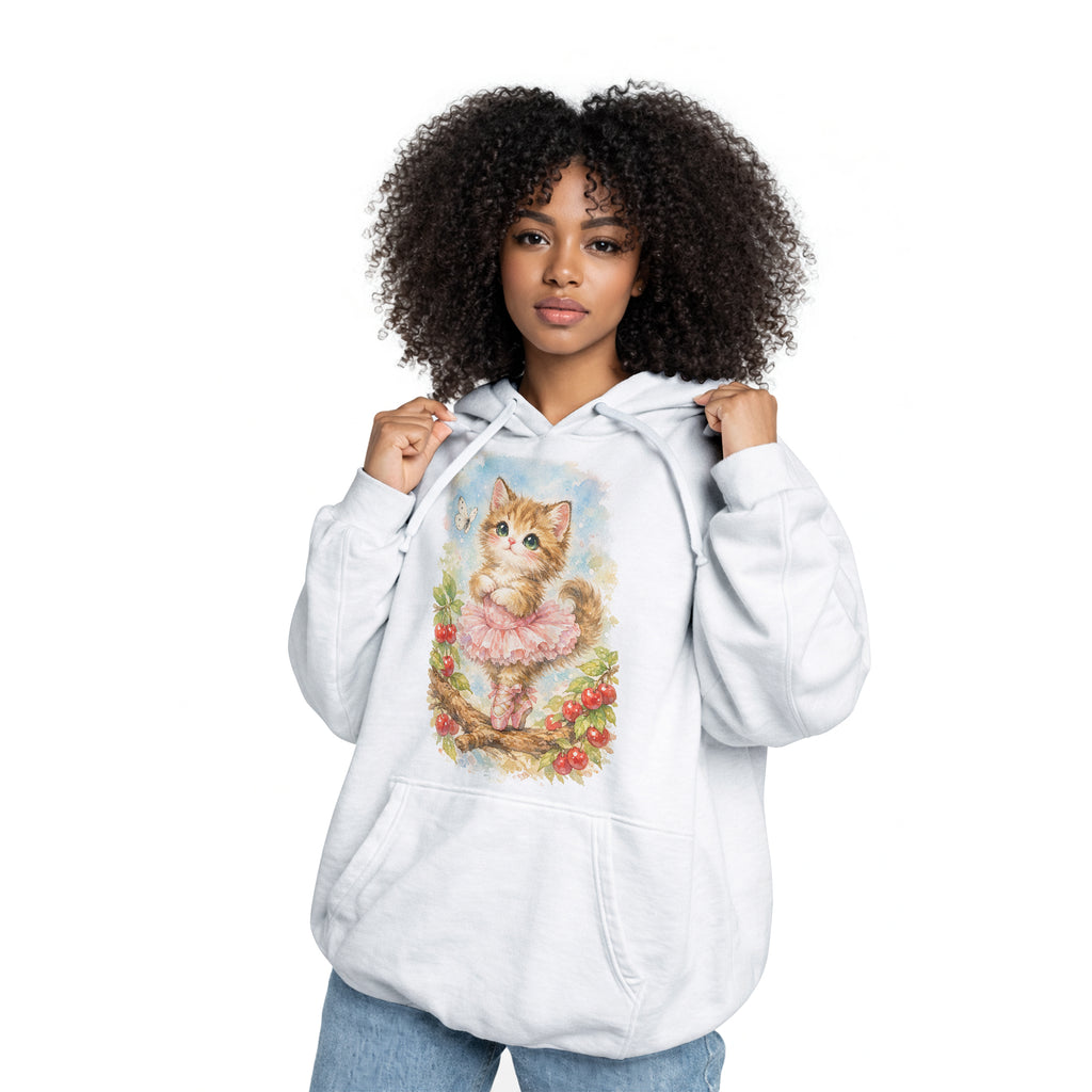 Inspira Paws Vintage Cat Dancing Ballet Hoodie