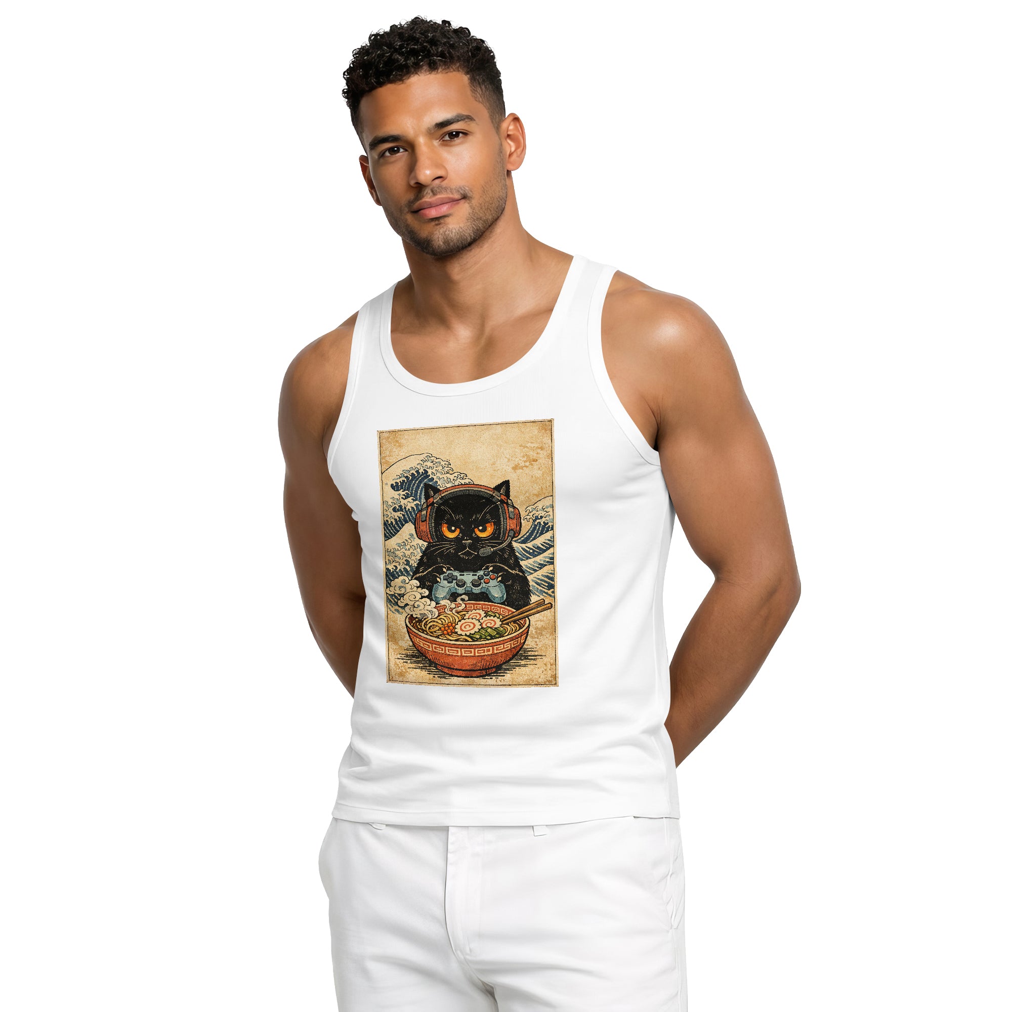 Inspira Paws Cat And Gaming Sleeveless Tank Top
