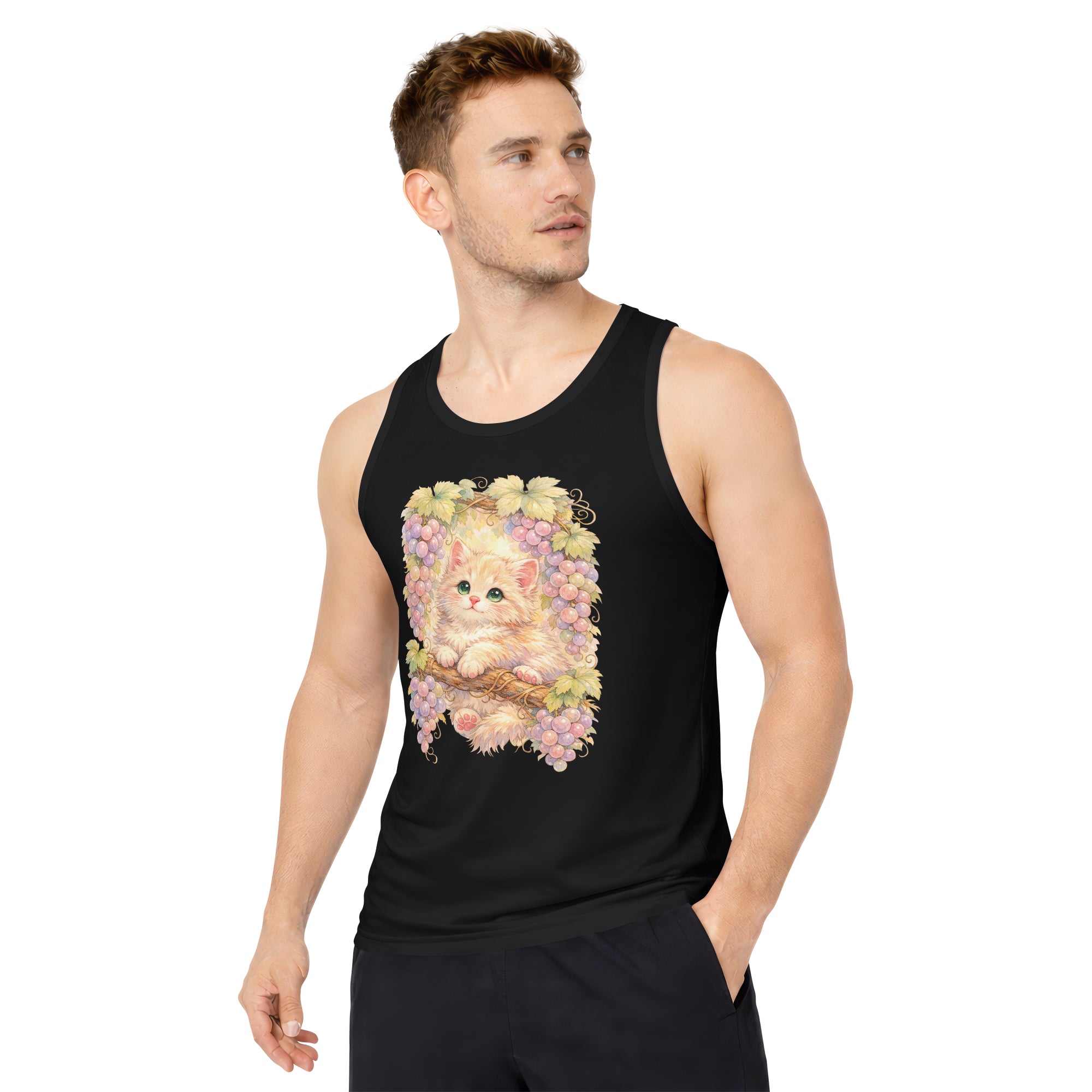 Inspira Paws Grape Cat Sleeveless Tank Top