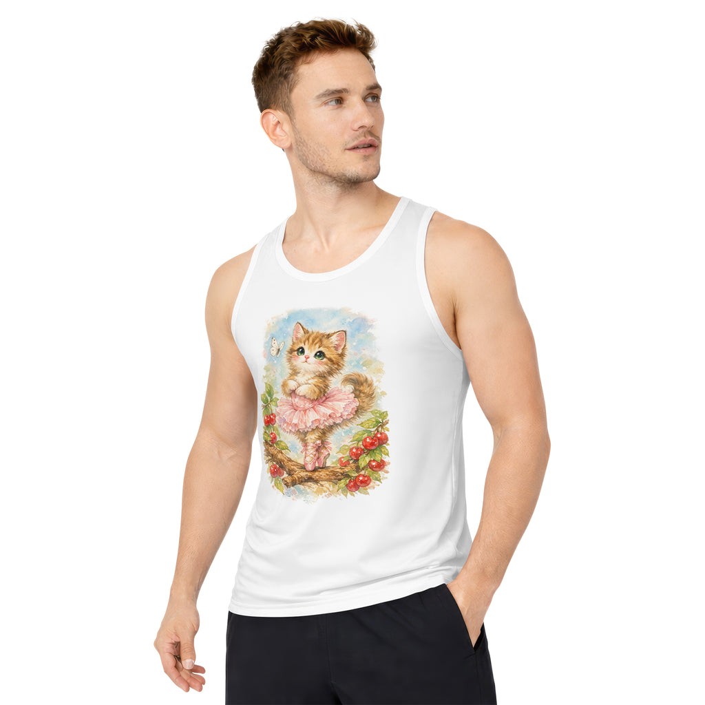 Inspira Paws Vintage Cat Dancing Ballet Sleeveless Tank Top