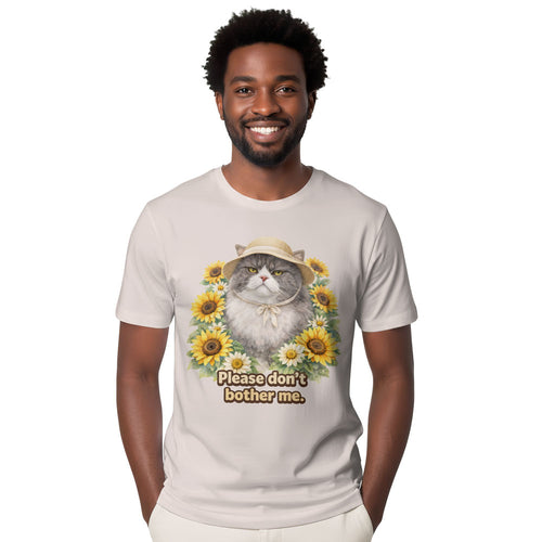 Inspira Paws Sunflower Cat Graphic T-Shirt