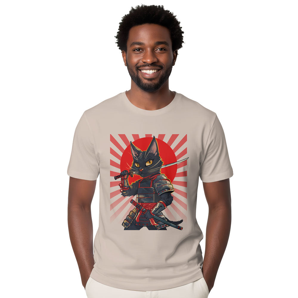 Inspira Paws Samurai Cat Graphic T-Shirt