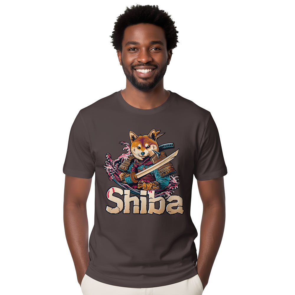Inspira Paws Shiba Samurai Katana Graphic T-Shirt
