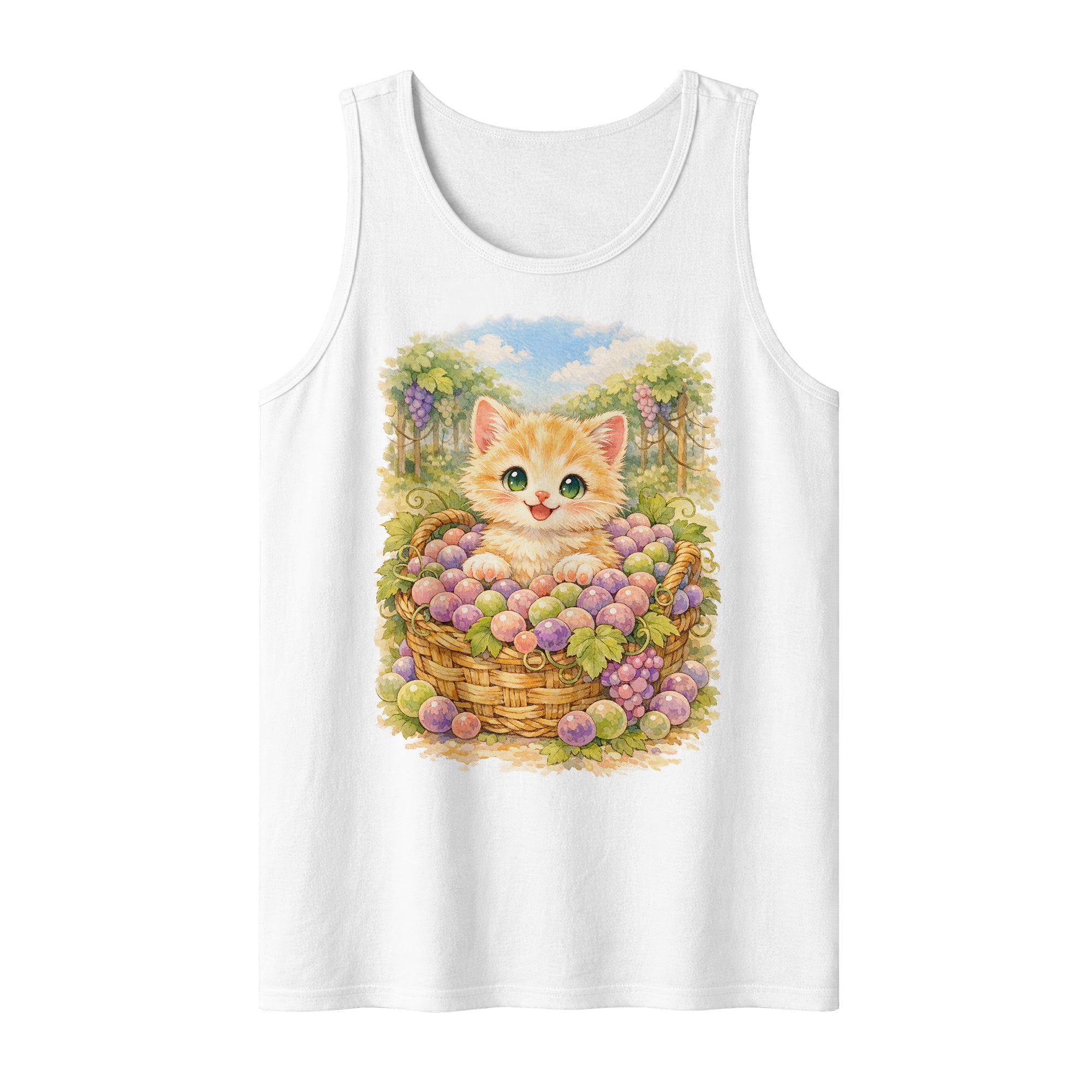 Inspira Paws Grape Cat Soft Sleeveless Tank Top