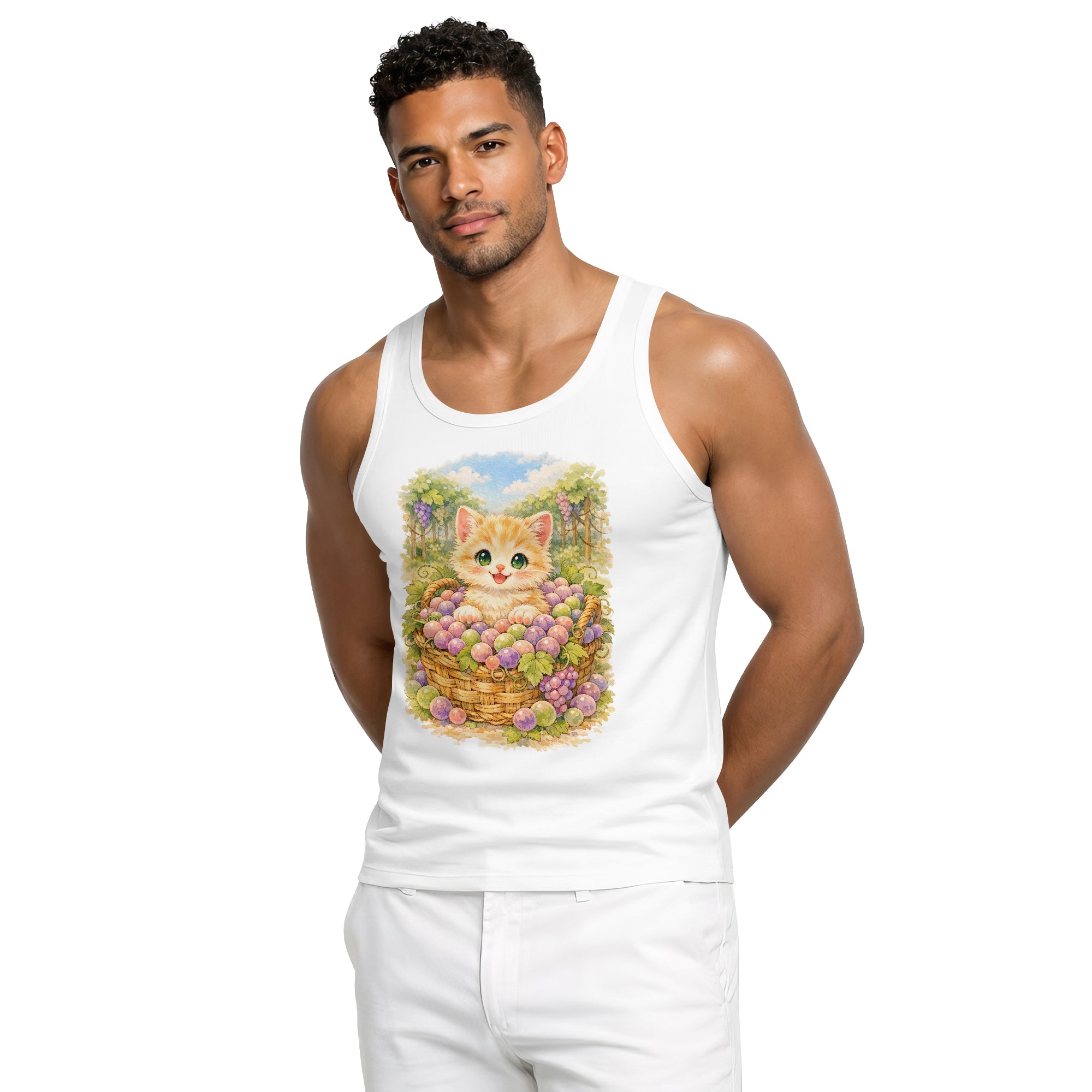 Inspira Paws Grape Cat Soft Sleeveless Tank Top