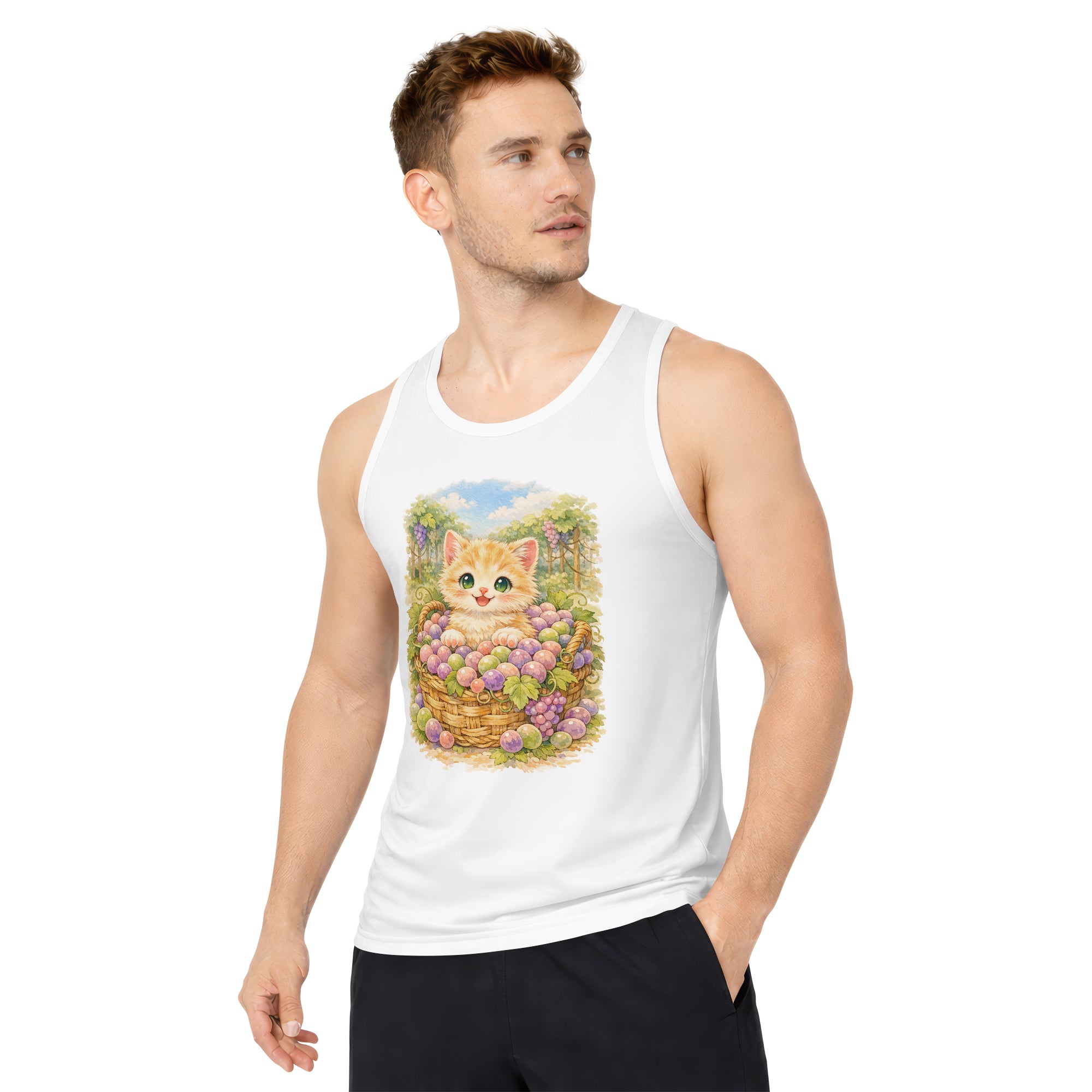 Inspira Paws Grape Cat Soft Sleeveless Tank Top
