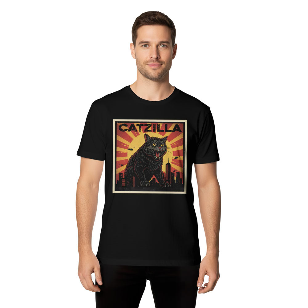 Inspira Paws Catzilla Monster Graphic T-Shirt