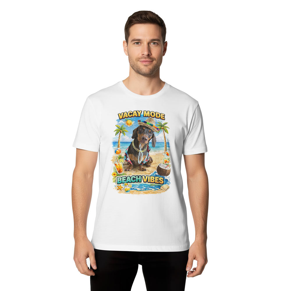 Inspira Paws Beach Dog Graphic T-Shirt