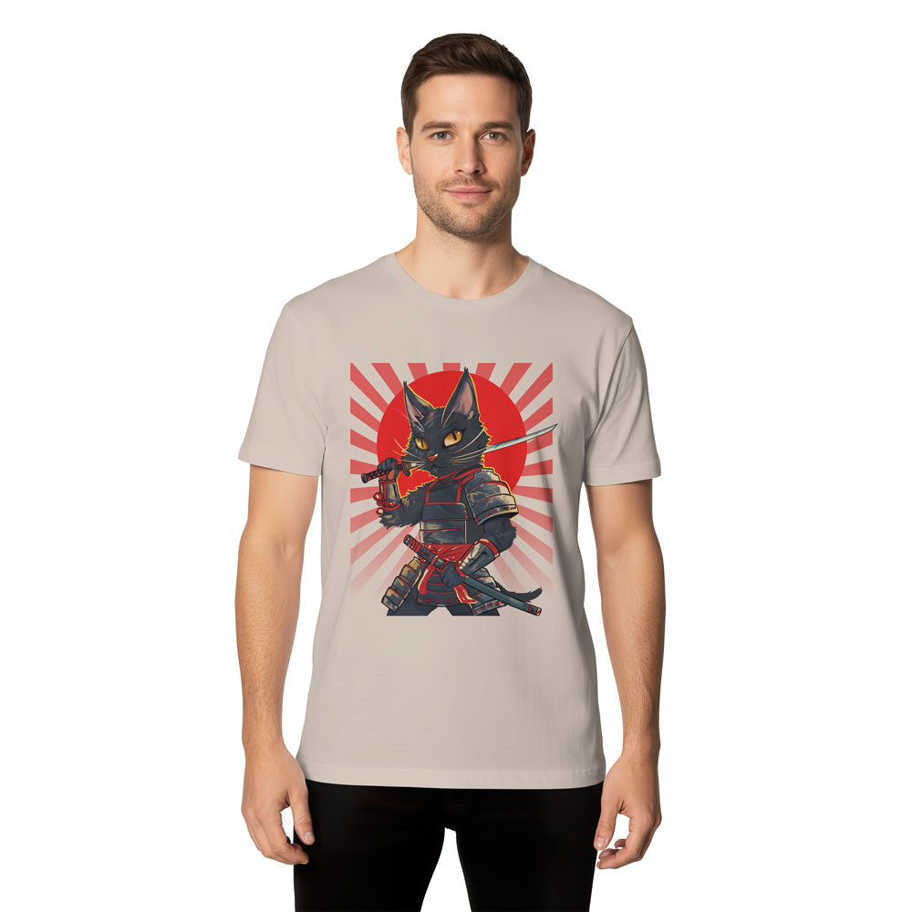 Inspira Paws Samurai Cat Graphic T-Shirt