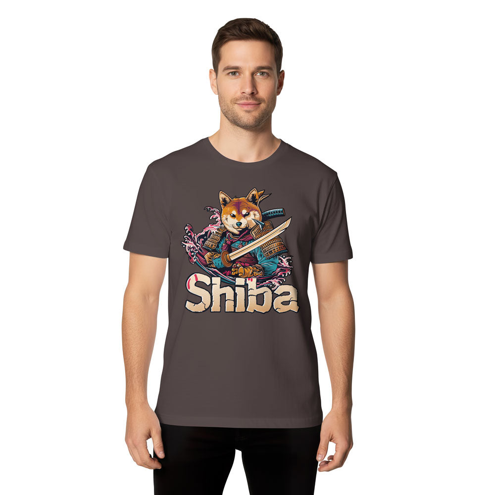 Inspira Paws Shiba Samurai Katana Graphic T-Shirt