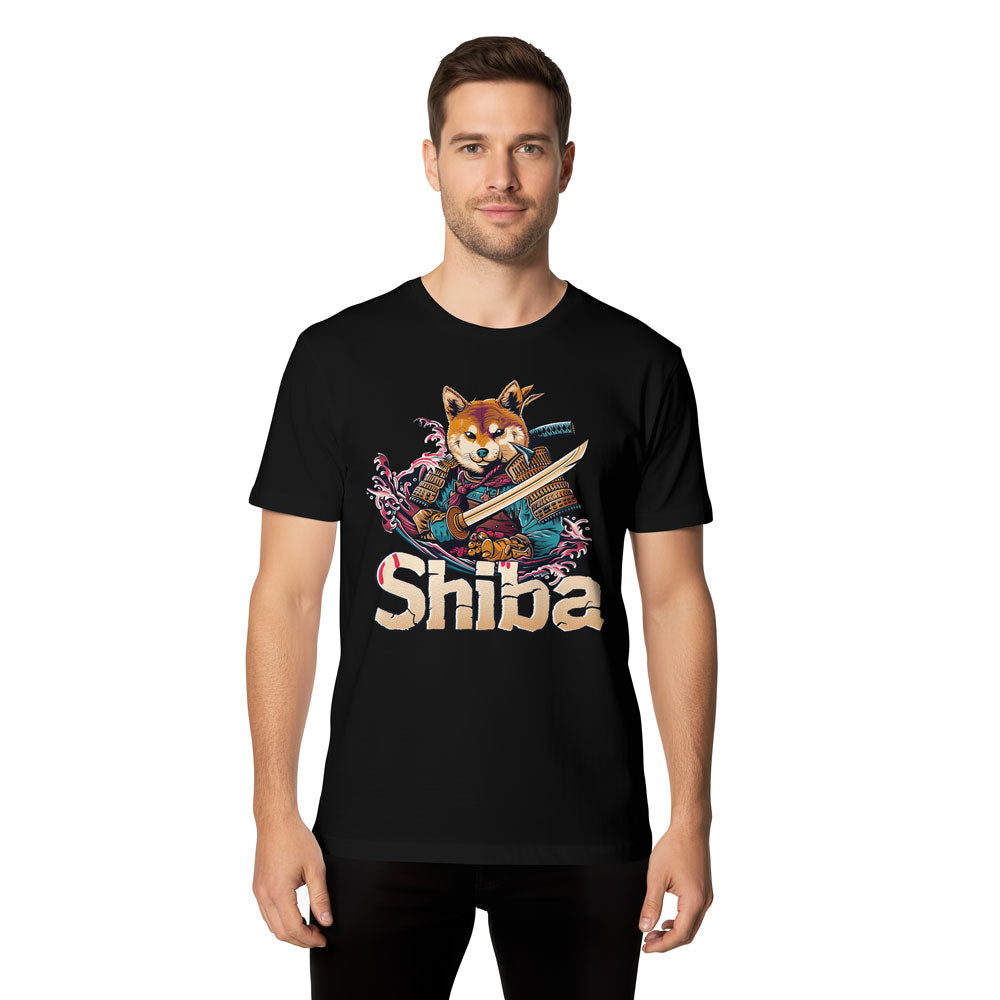 Inspira Paws Shiba Samurai Katana Graphic T-Shirt