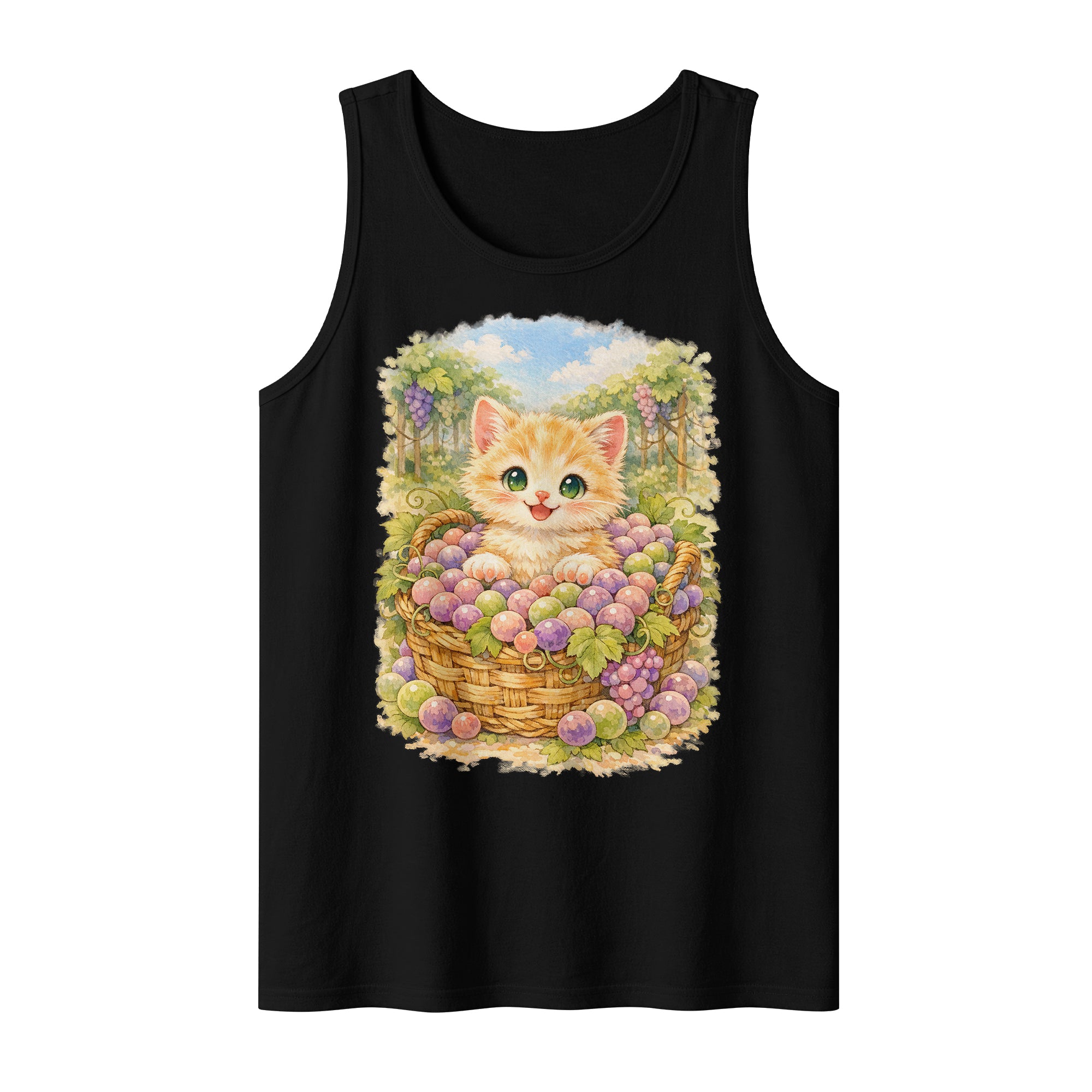 Inspira Paws Grape Cat Soft Sleeveless Tank Top