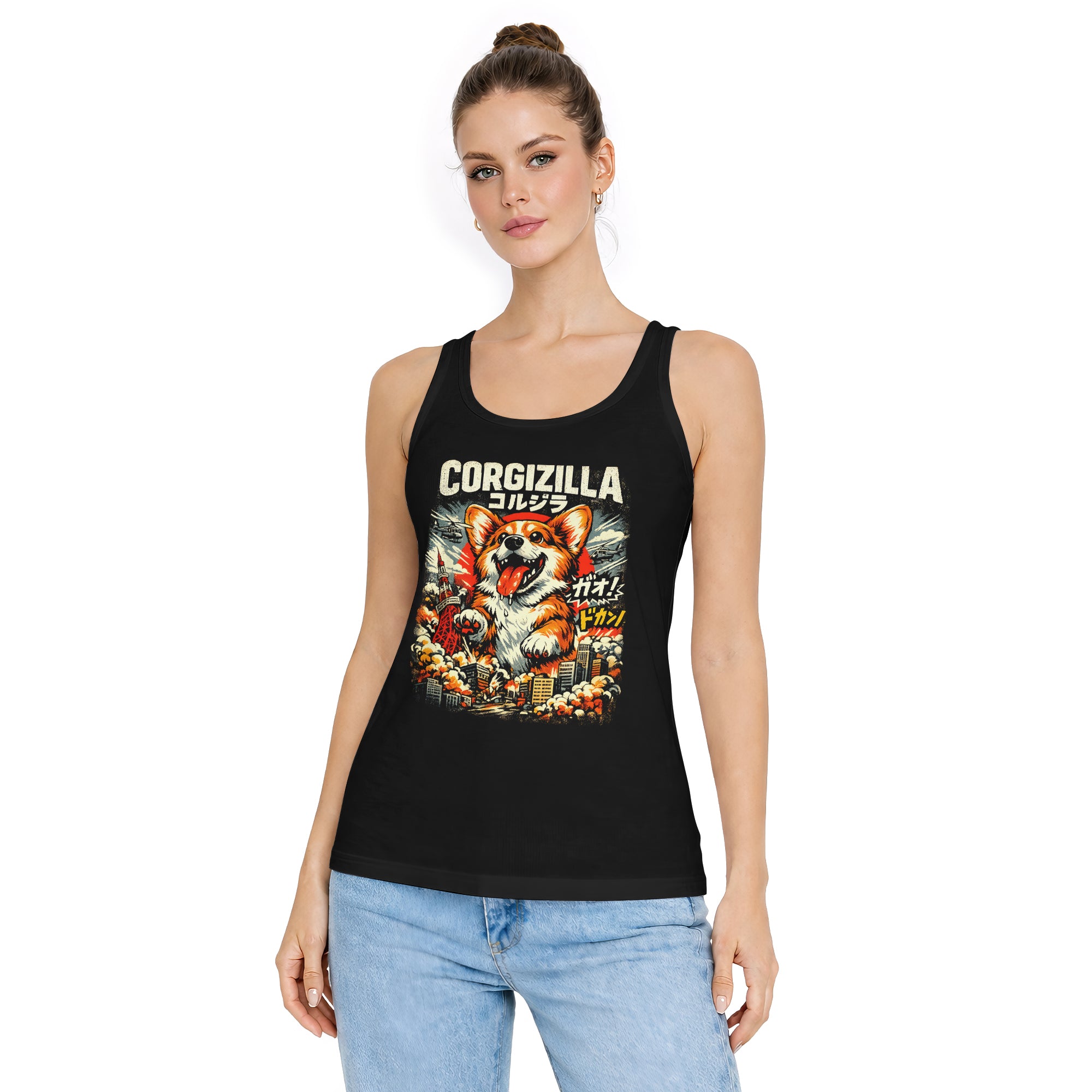 Inspira Paws CorgiZilla Sleeveless Tank Top