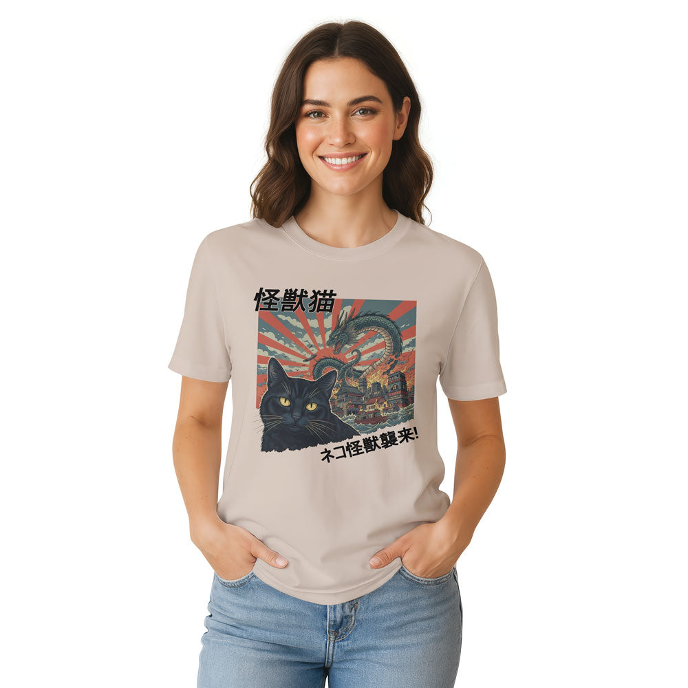 Inspira Paws Catzilla Monster Graphic T-Shirt