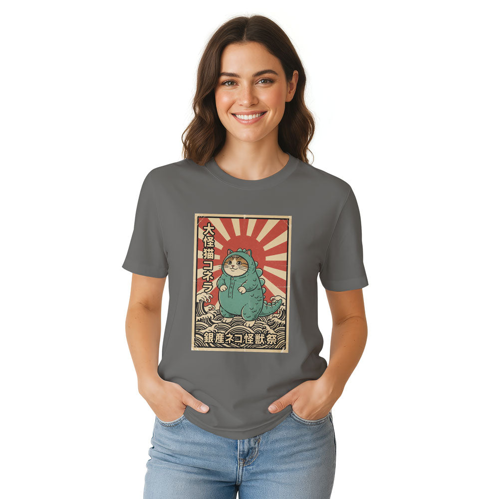 Inspira Paws Catzilla Monster Graphic T-Shirt