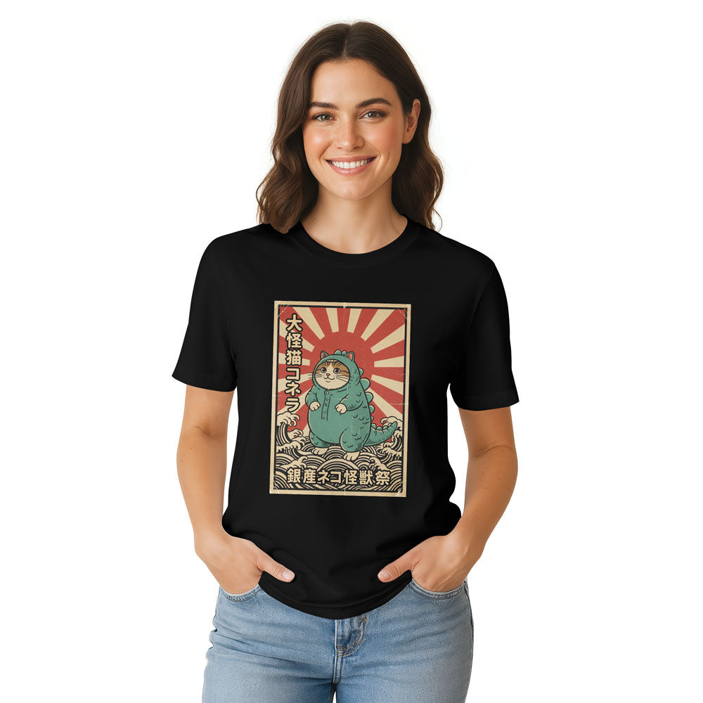 Inspira Paws Catzilla Monster Graphic T-Shirt