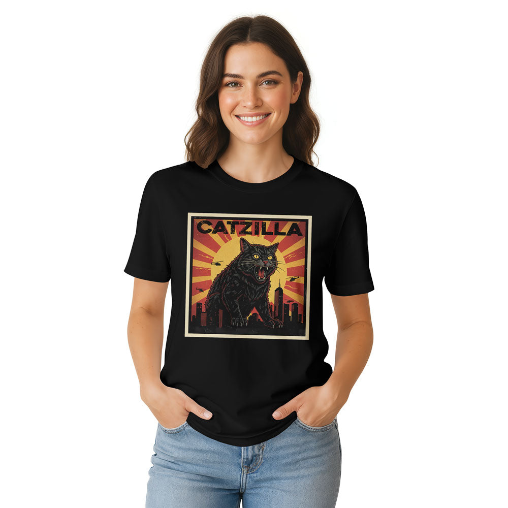 Inspira Paws Catzilla Monster Graphic T-Shirt