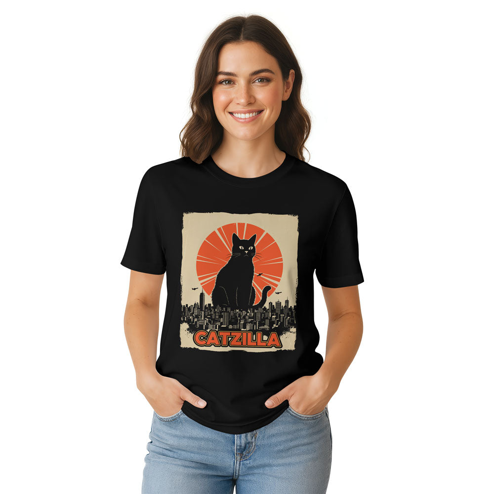 Inspira Paws Catzilla Monster Graphic T-Shirt