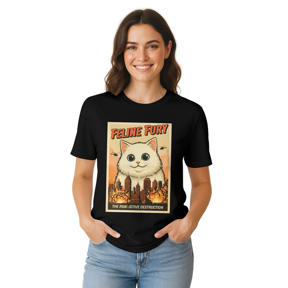 Inspira Paws Catzilla Apocalypse Graphic T-Shirt