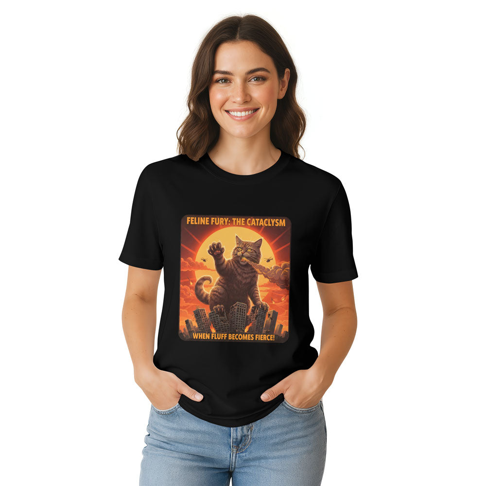 Inspira Paws Catzilla Monster Graphic T-Shirt