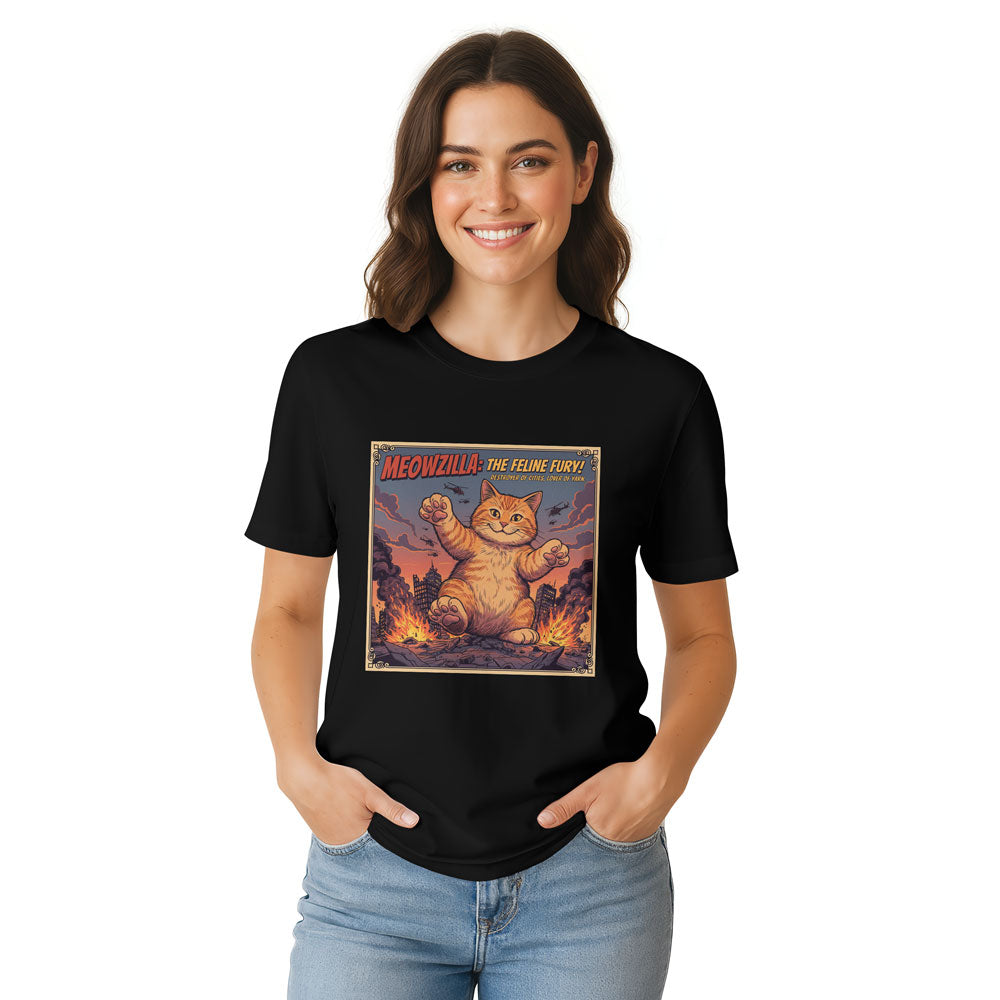 Inspira Paws Catzilla Giant Graphic T-Shirt