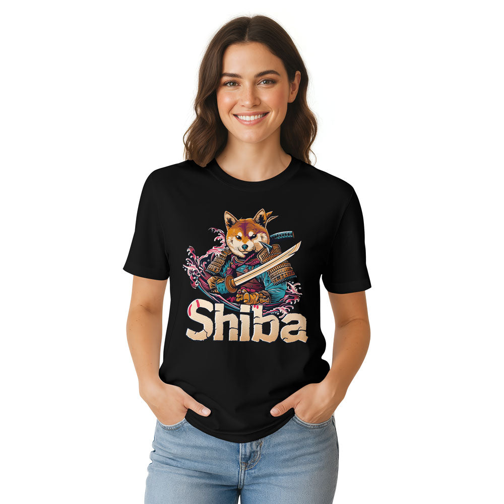 Inspira Paws Shiba Samurai Katana Graphic T-Shirt