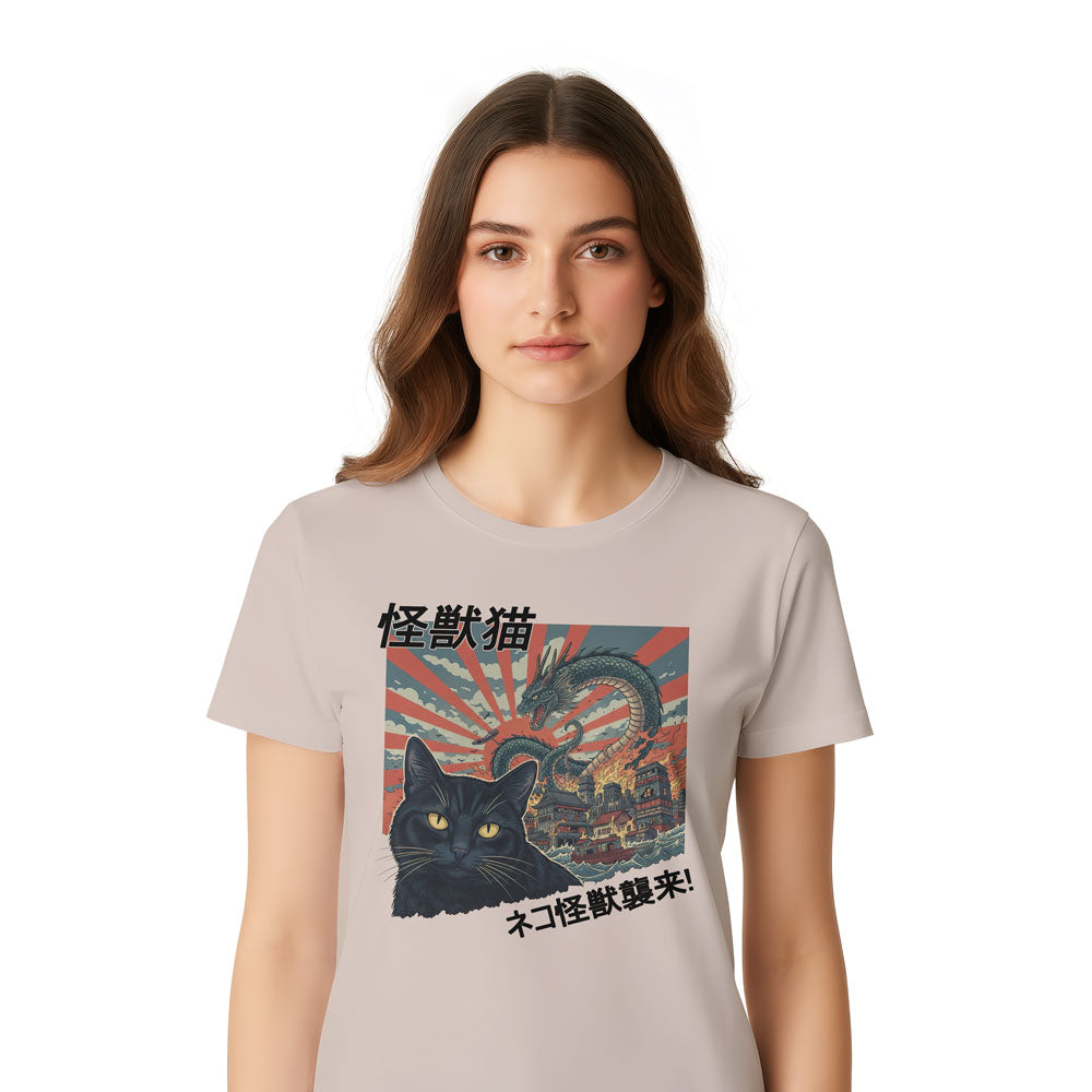 Inspira Paws Catzilla Monster Graphic T-Shirt