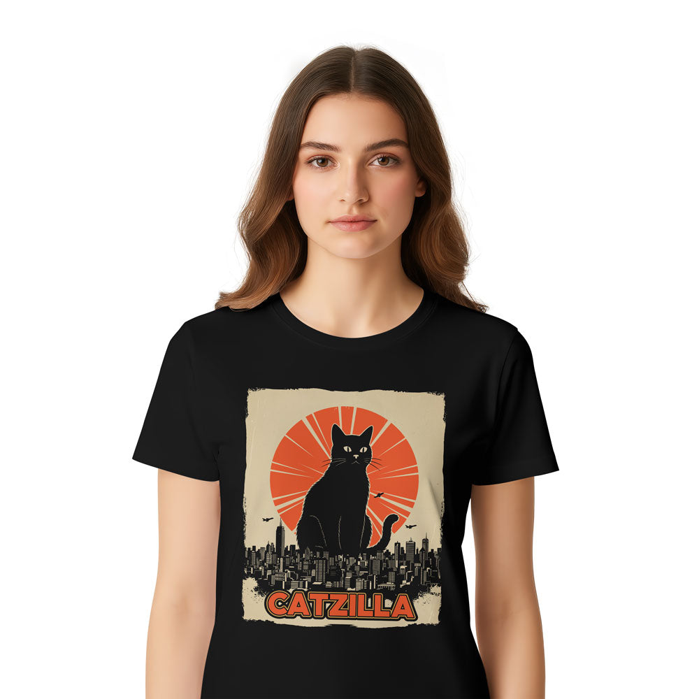 Inspira Paws Catzilla Monster Graphic T-Shirt
