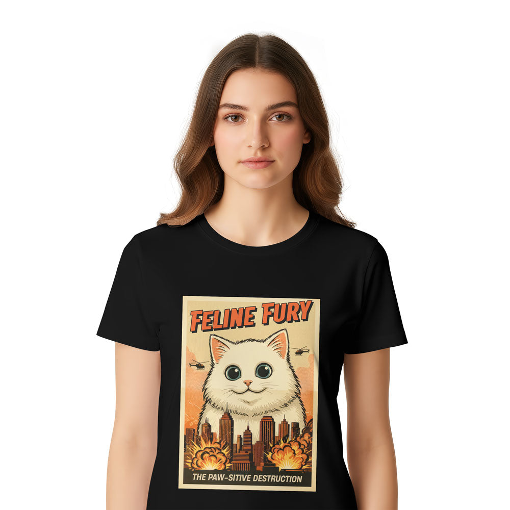 Inspira Paws Catzilla Apocalypse Graphic T-Shirt