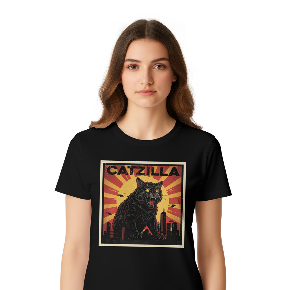 Inspira Paws Catzilla Monster Graphic T-Shirt