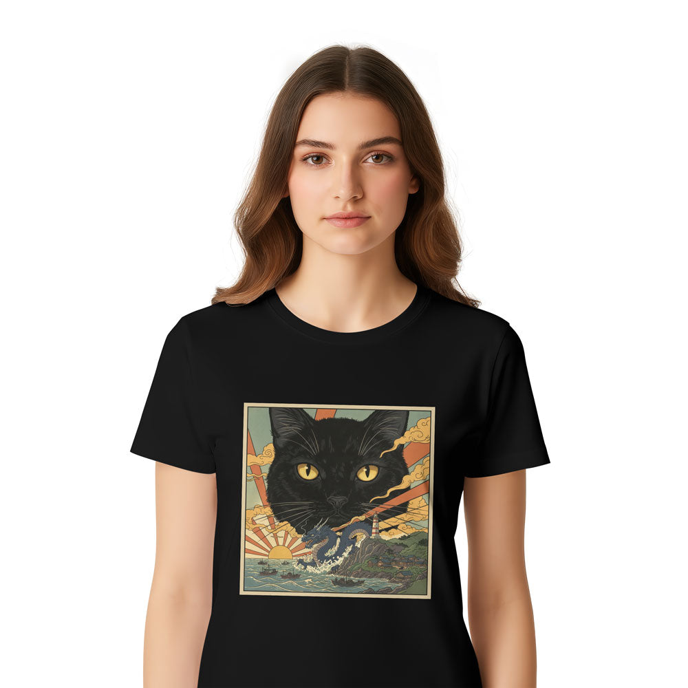 Inspira Paws Catzilla Monster Graphic T-Shirt