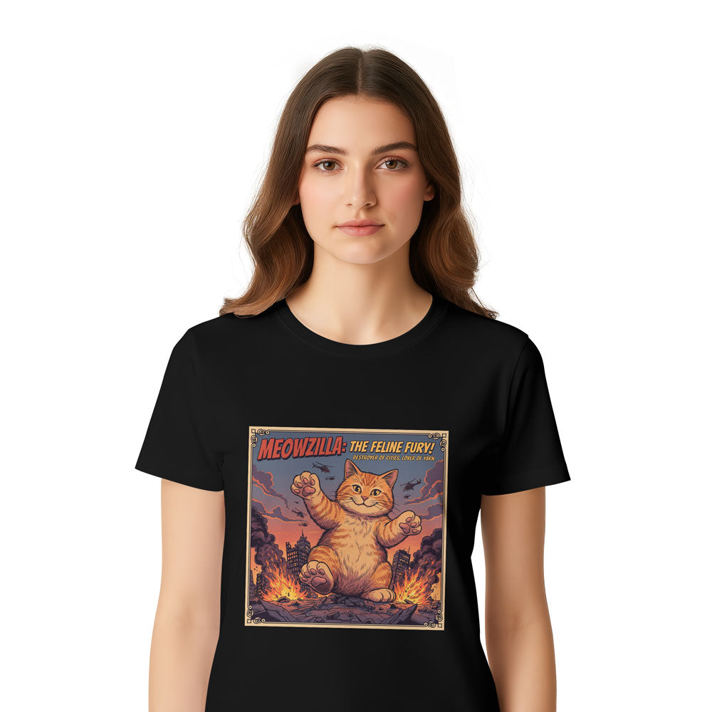 Inspira Paws Catzilla Giant Graphic T-Shirt