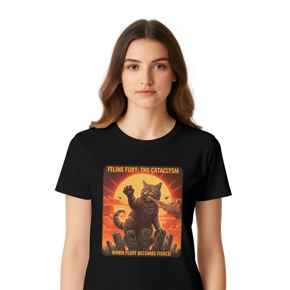 Inspira Paws Catzilla Monster Graphic T-Shirt