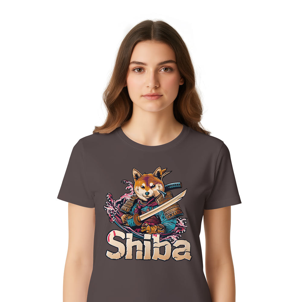 Inspira Paws Shiba Samurai Katana Graphic T-Shirt