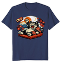 Retro Ukiyo-e Gamer Cat Tee Playful Gifts for Men Women Boy Kids T-Shirt