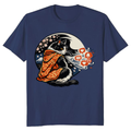 Modern Ukiyoe Wise Cat Hermit For Digital Detox Mindful Gifts for Men Women Boy Kids T-Shirt