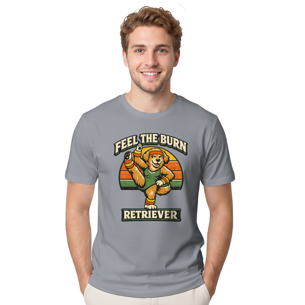 Retro Aerobic Golden Retriever Workout T-Shirt Funny Gifts for Men Women Boy Kids T-Shirt