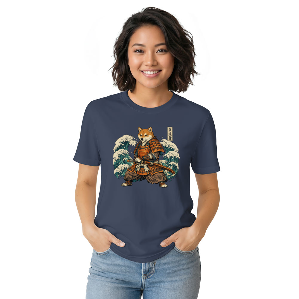Shiba Samurai Ukiyoe Art Tee Vintage Gifts for Men Women Boy Kids T-Shirt